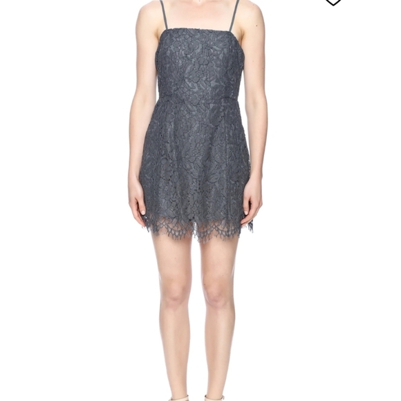 CHASER Gray Lace Mini Dress - Picture 12 of 12